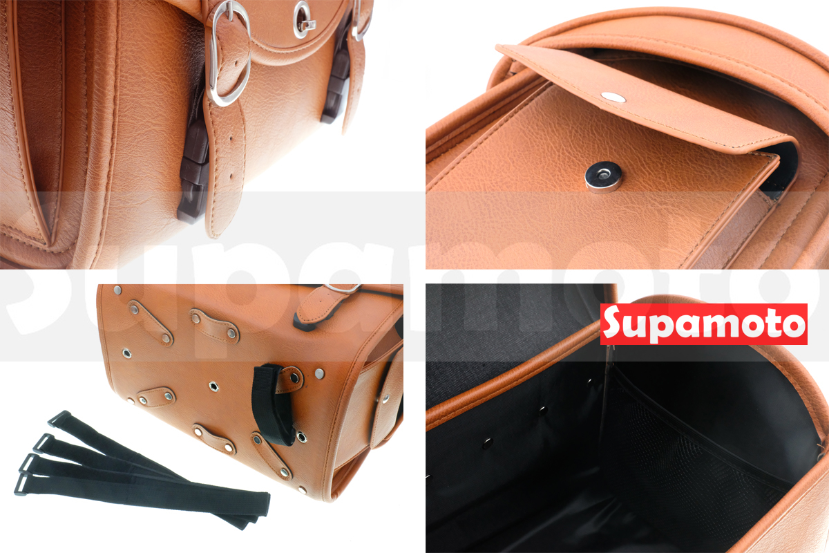 -Supamoto- DP12 後座箱 復古 行李箱 皮革 黑白格 褐色 黑色 通用 改裝 貨架 CT125 CB350