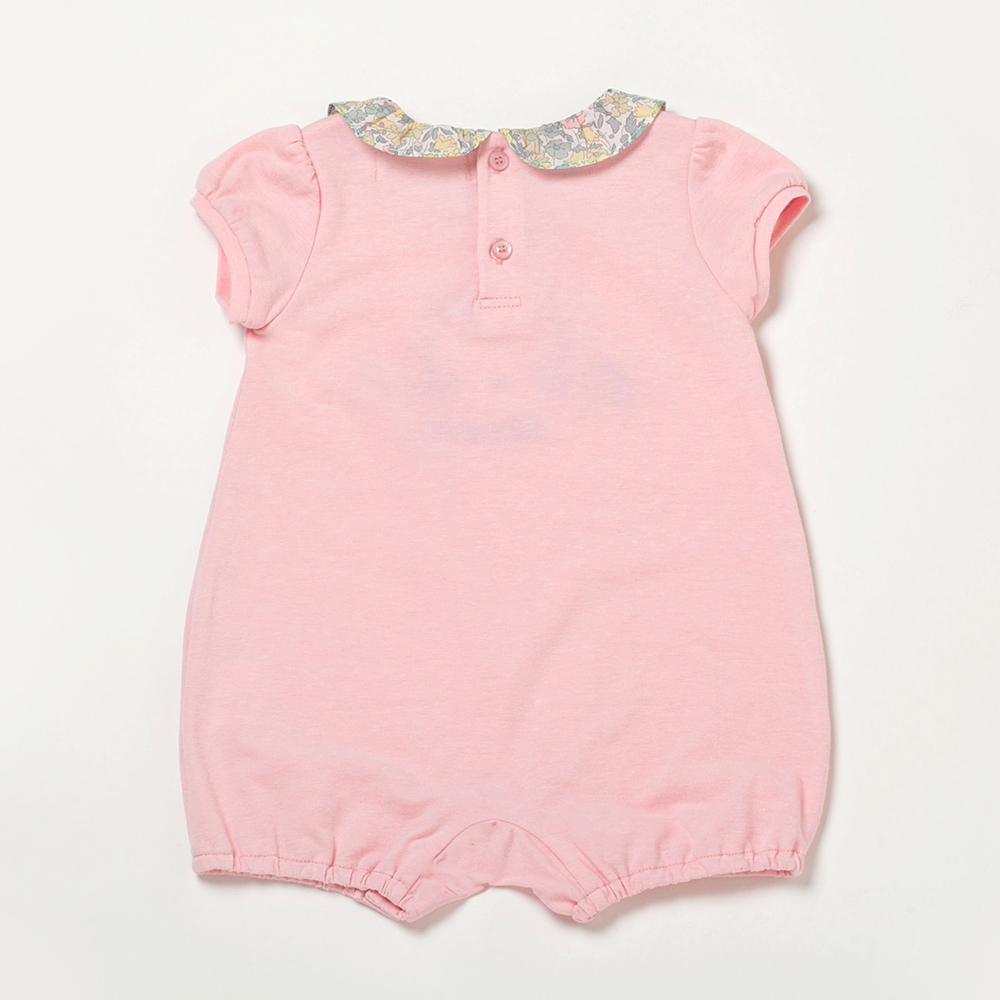 PIPPY貓咪刺繡棉質包屁衣 粉