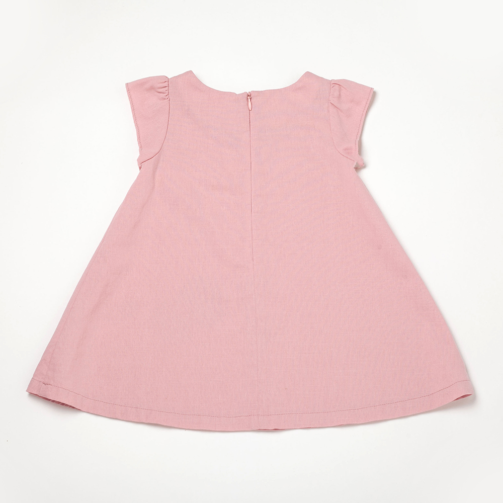 PIPPY普普風圓點印花圓領連身裙洋裝 粉