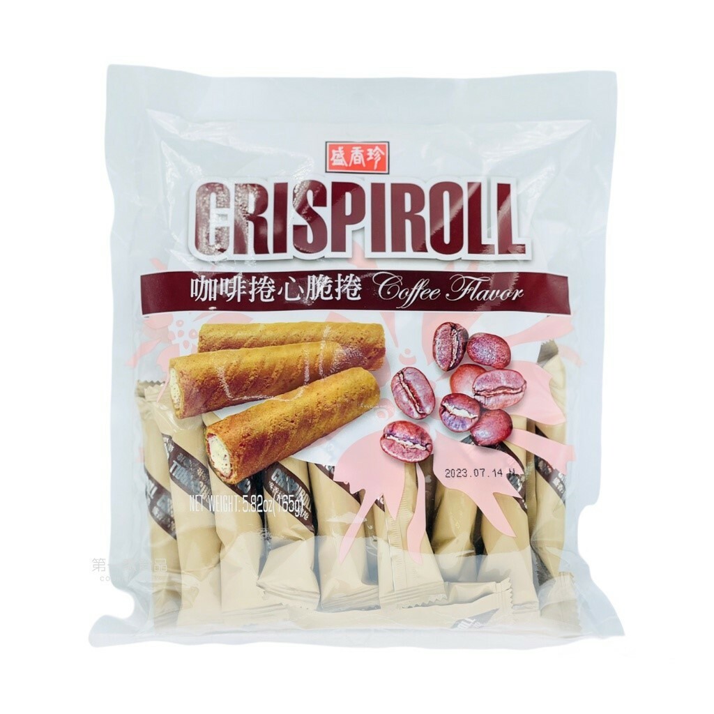 （箱購）盛香珍捲心脆捲-咖啡口味165g(10入/箱)