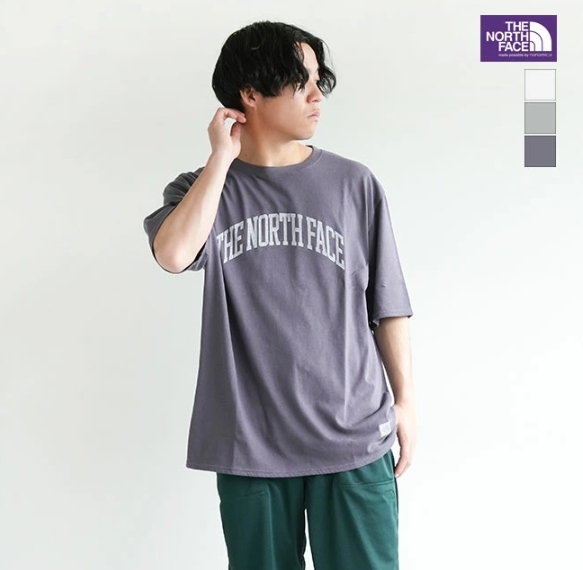 日本代購 THE NORTH FACE 北臉 紫標 針織 短袖 圓領上衣 簡約 素色 三色 JUN-