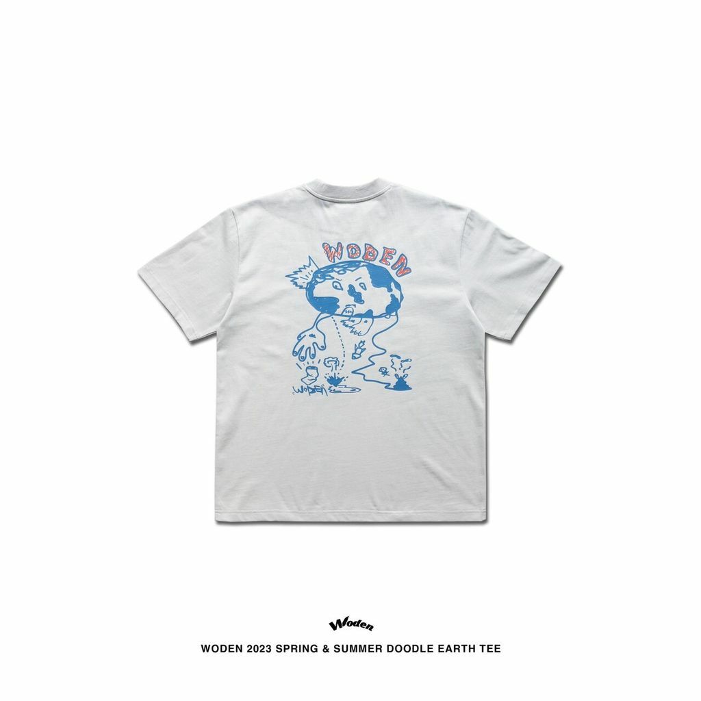 WODEN 2023 Spring & Summer Doodle Earth tee 灰色