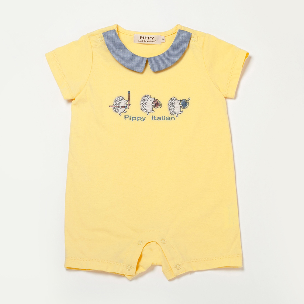 PIPPY小刺蝟三兄弟棉質包屁衣 黃