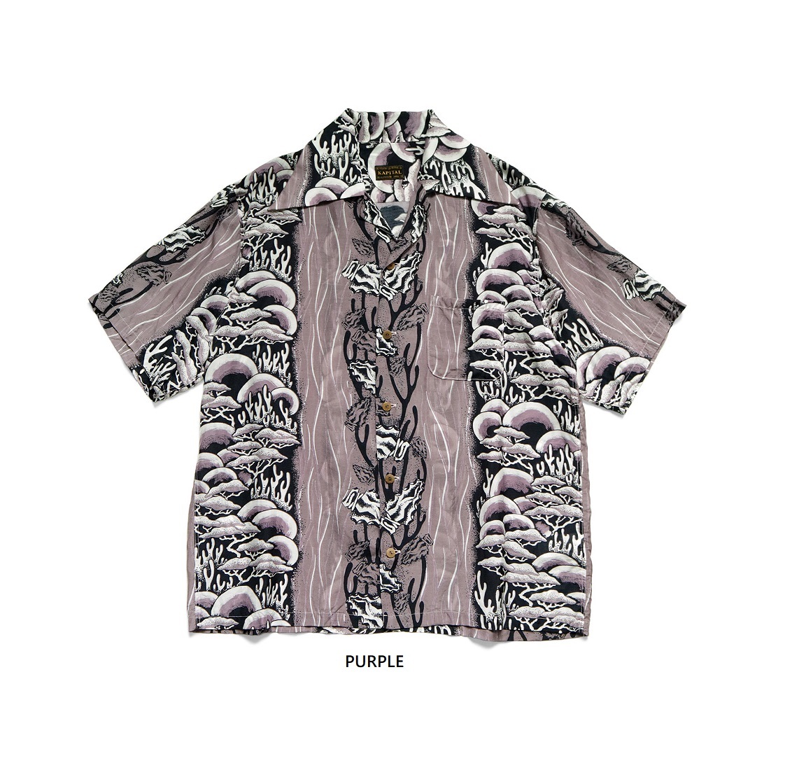 KAPITAL ARROWHEAD LANGUR COLLAR RANGLE COLLAR ALOHA SHIRT S/S - PRE ORDER ITEM (預訂中)