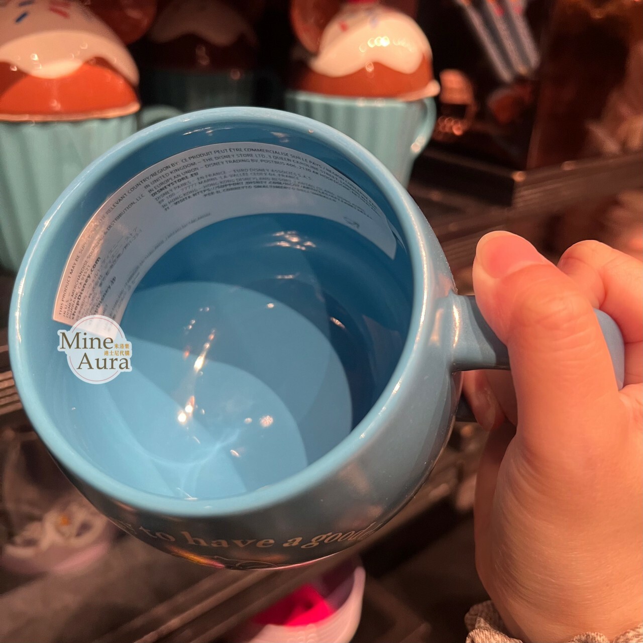 史迪奇 Stitch 字母 全身 線條圖案 藍色 陶瓷馬克杯 水杯 星際寶貝 Lilo & Stitch -香港迪士尼樂園