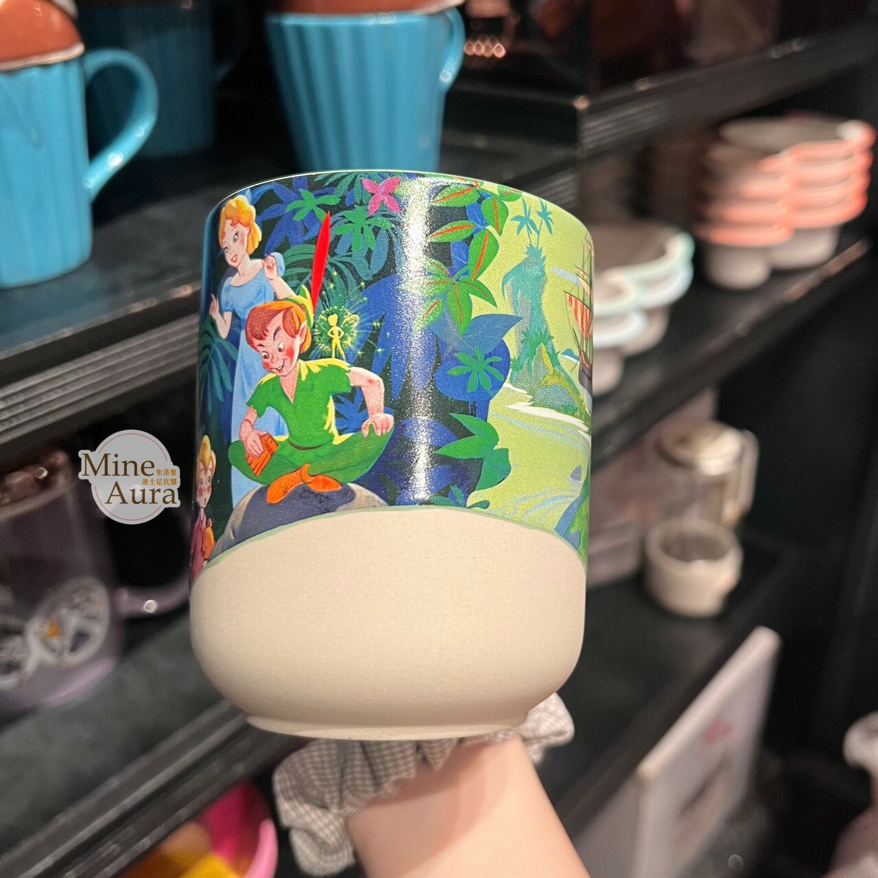 小飛俠 彼得潘 Peter Pan 彩色圖案 拚色 陶瓷馬克杯 水杯 -香港迪士尼樂園