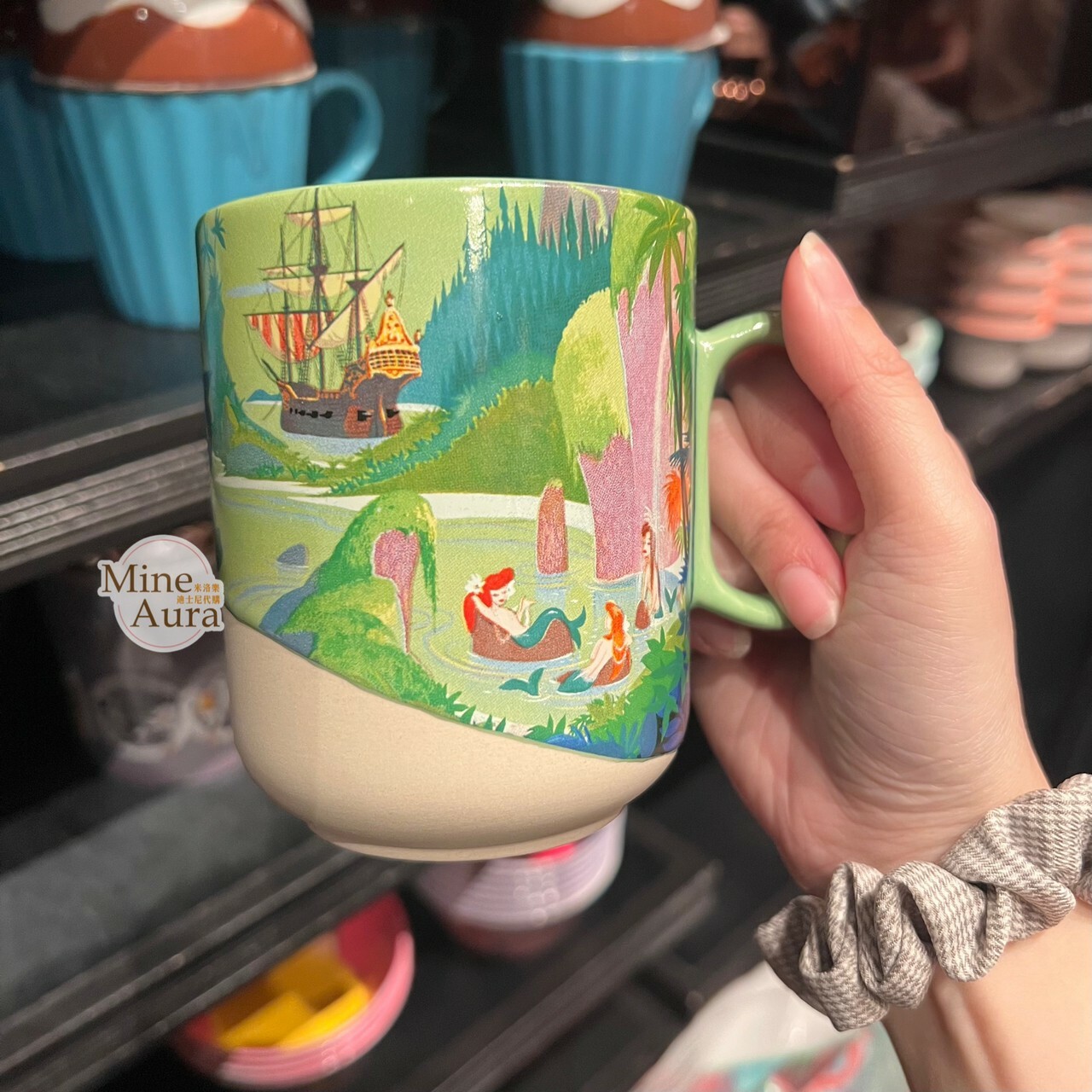 小飛俠 彼得潘 Peter Pan 彩色圖案 拚色 陶瓷馬克杯 水杯 -香港迪士尼樂園