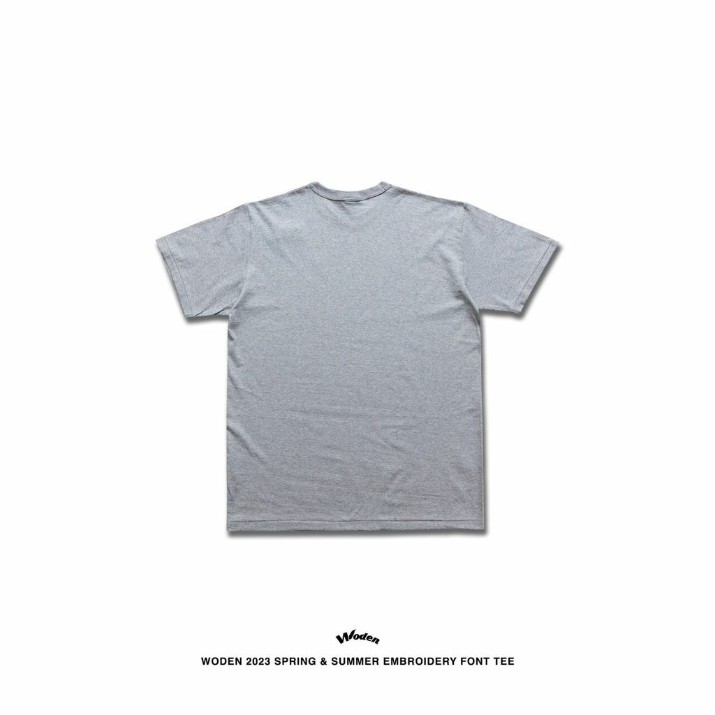 WODEN 2023 Spring & Summer Embroidery Font Tee 灰色