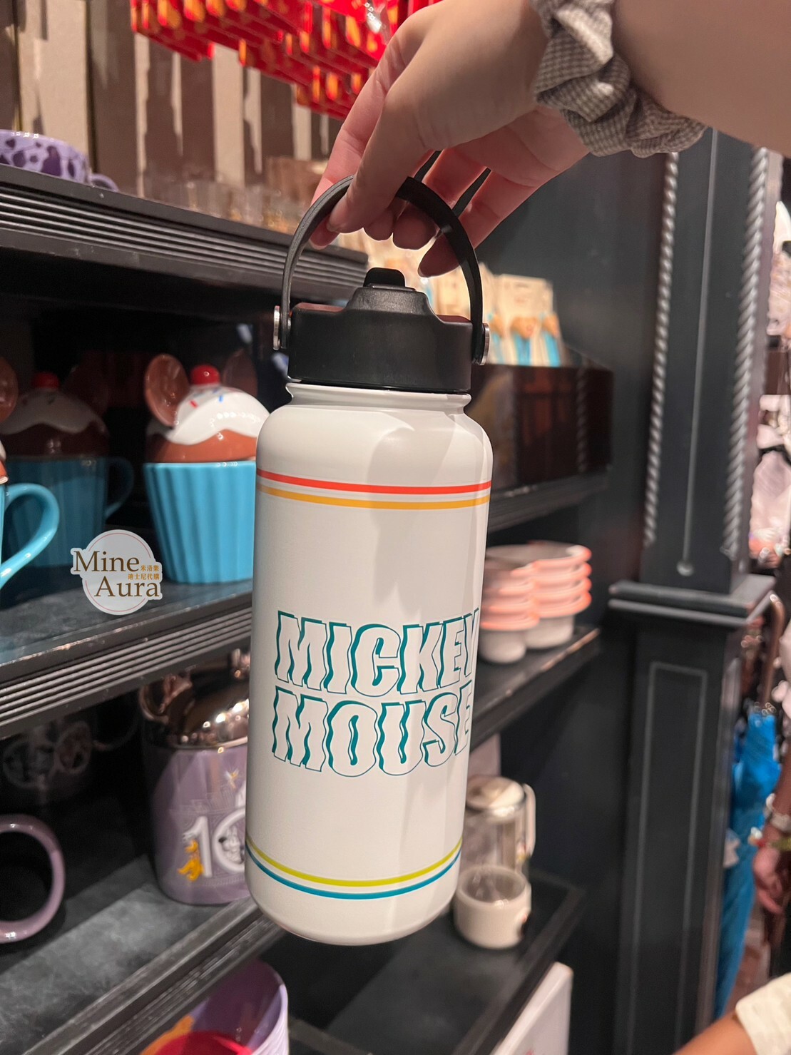 米奇 Mickey 彩色影子圖案  手提 水壺 -香港迪士尼樂園