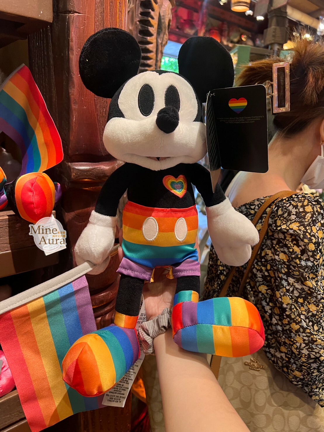彩虹系列 米奇 Mickey 絨毛 娃娃 玩偶 -香港迪士尼樂園