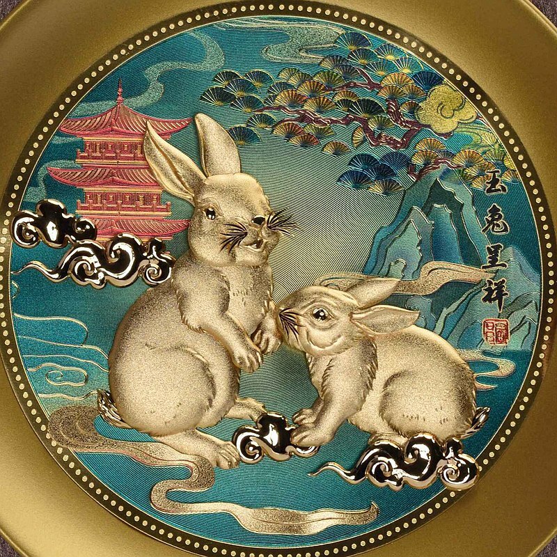 預購｜金兔獻瑞金箔畫｜吉祥賀禮｜象徵和平 富貴長壽的典藏工藝