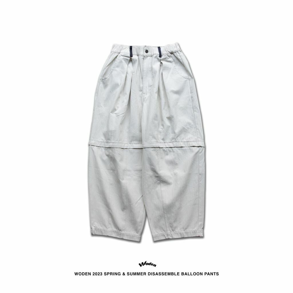 WODEN 2023 Spring & Summer 032 Disassemble Balloon pants 白
