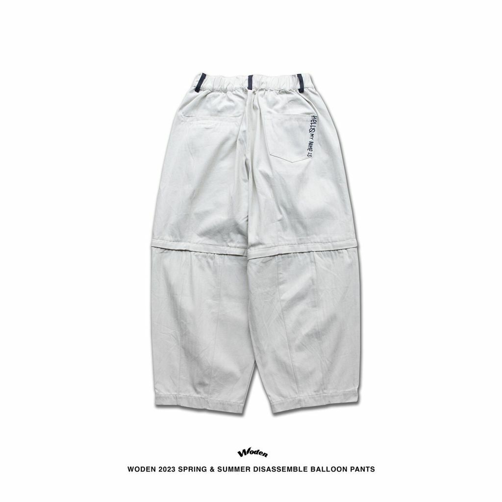 WODEN 2023 Spring & Summer 032 Disassemble Balloon pants 白