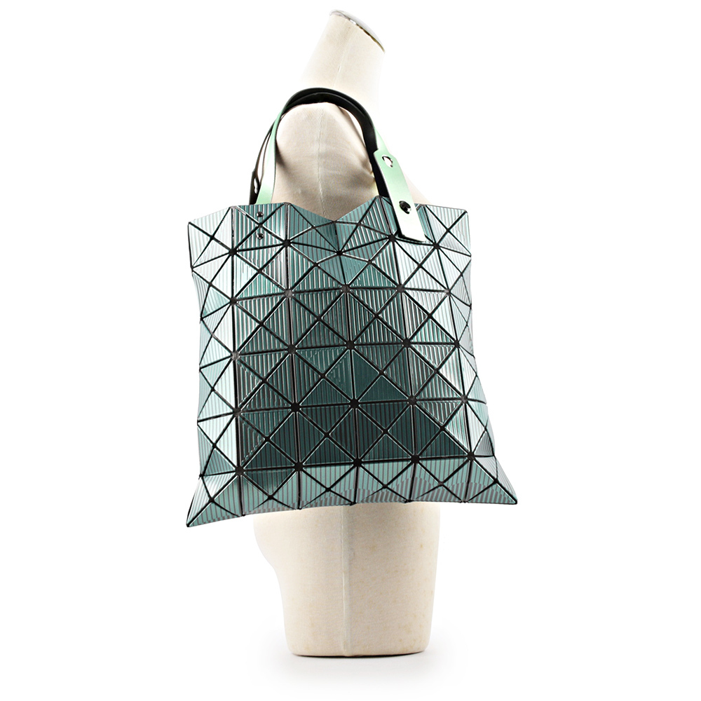 【ISSEY MIYAKE三宅一生】BAO BAO STREAK 6x6 條紋設計托特包(綠色) BB28AG821 62