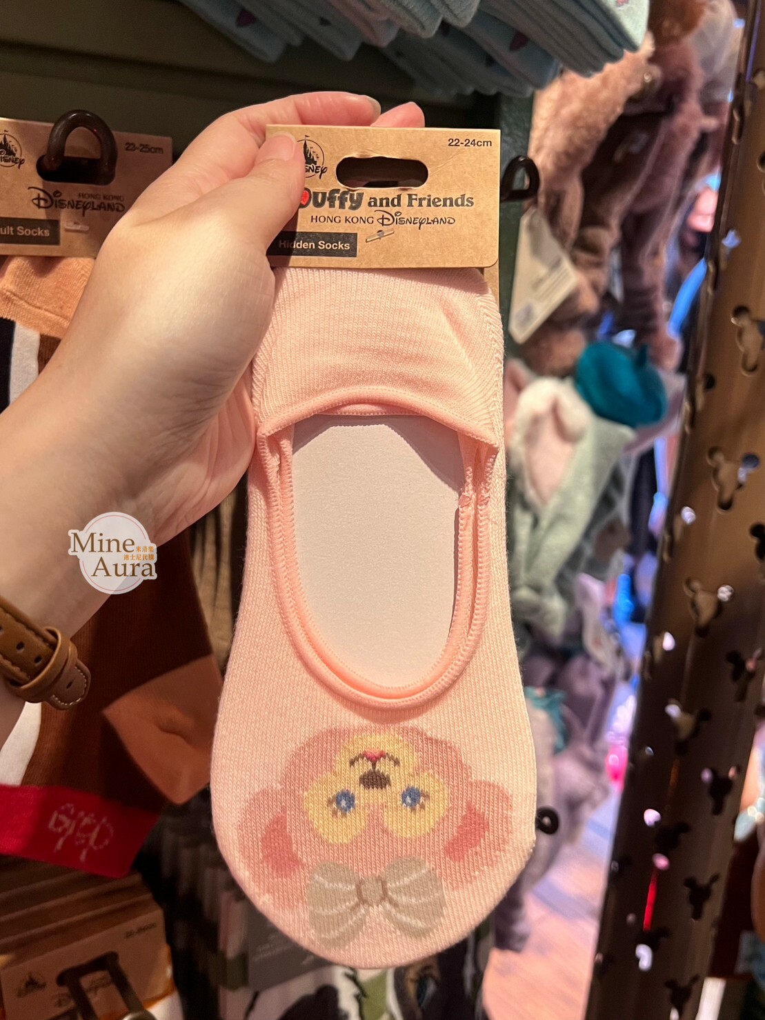 雪莉玫 ShellieMay 大頭logo 圖案 襪子 船型襪 -香港迪士尼樂園