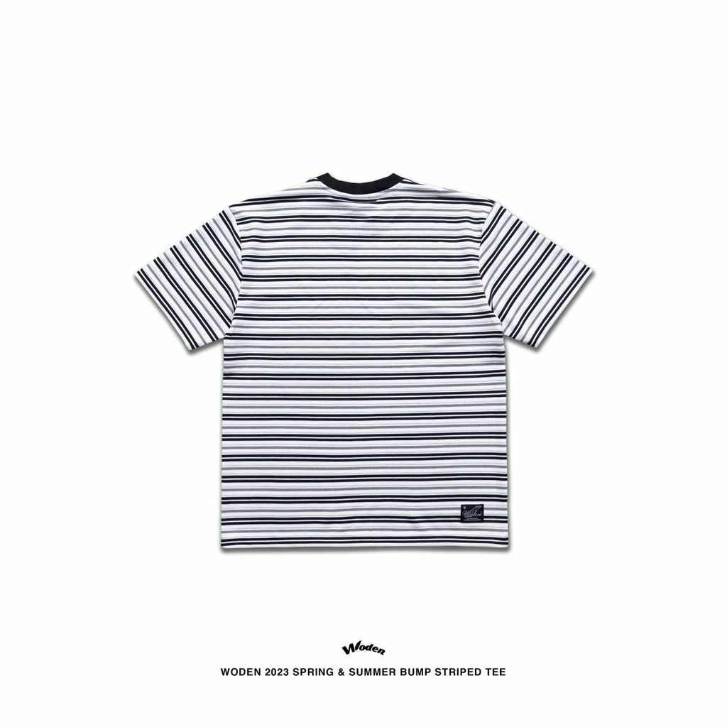 WODEN 2023 Spring & Summer 035 Bump Striped tee 白色