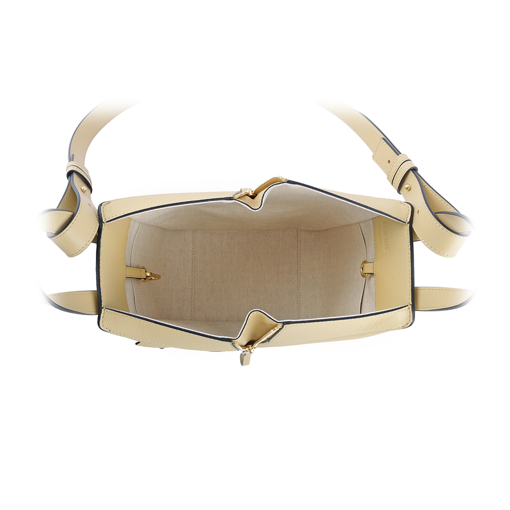 【LOEWE】Compact Hammock 粒面牛皮吊床包(奶油黃) A538H13X03 8752