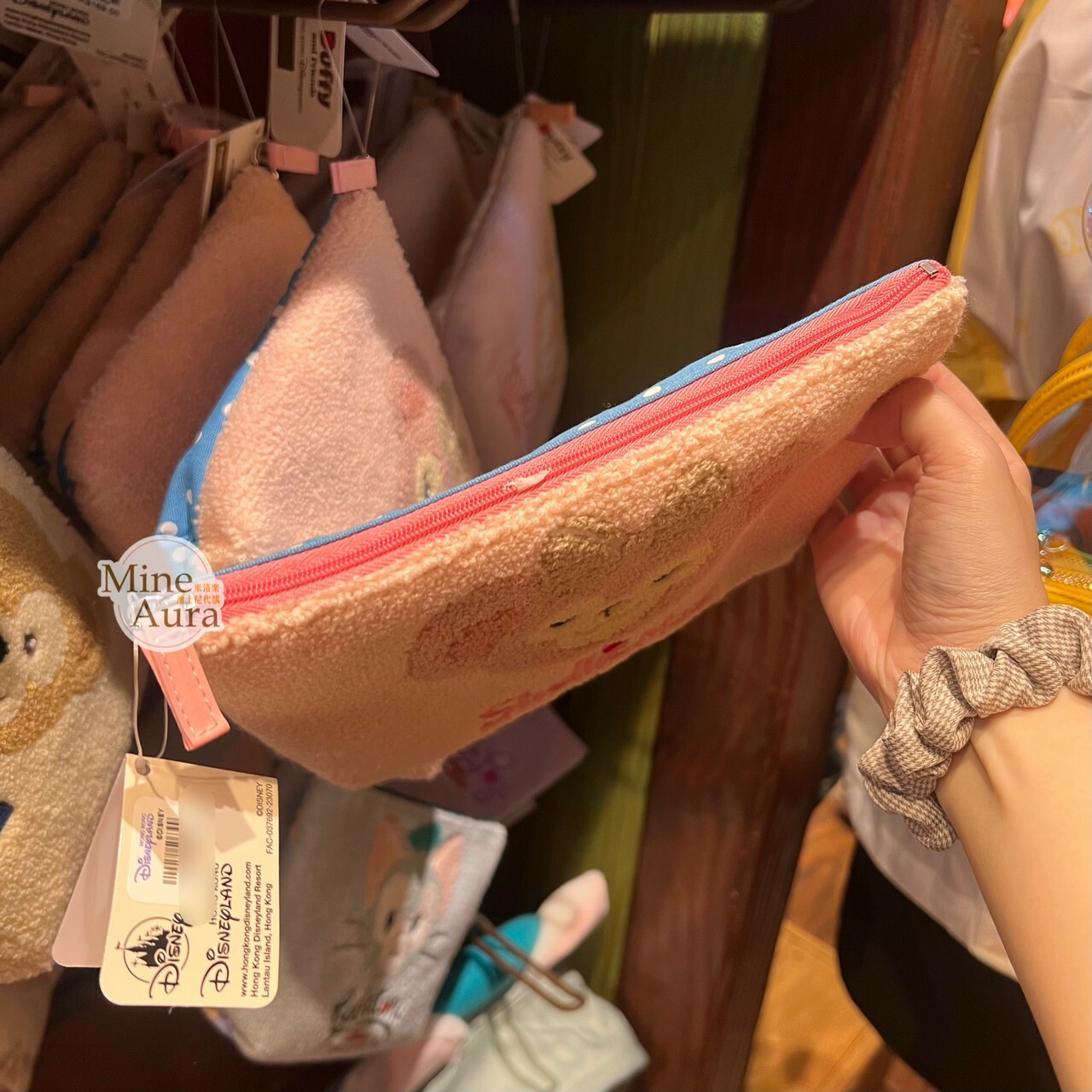 (現貨) 雪莉玫 ShellieMay 刺繡 毛巾布 收納包 化妝包 -香港迪士尼樂園