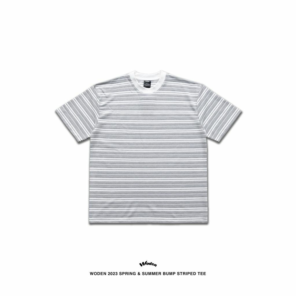 WODEN 2023 Spring & Summer 035 Bump Striped tee 灰色