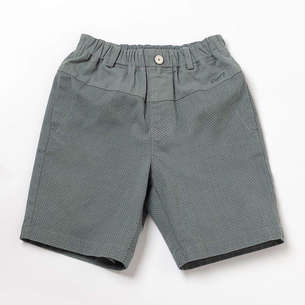 PIPPY休閒拼接棉質短褲 綠
