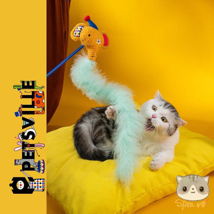 Petsville Long Trunk Elephant Cat Teaser Wand