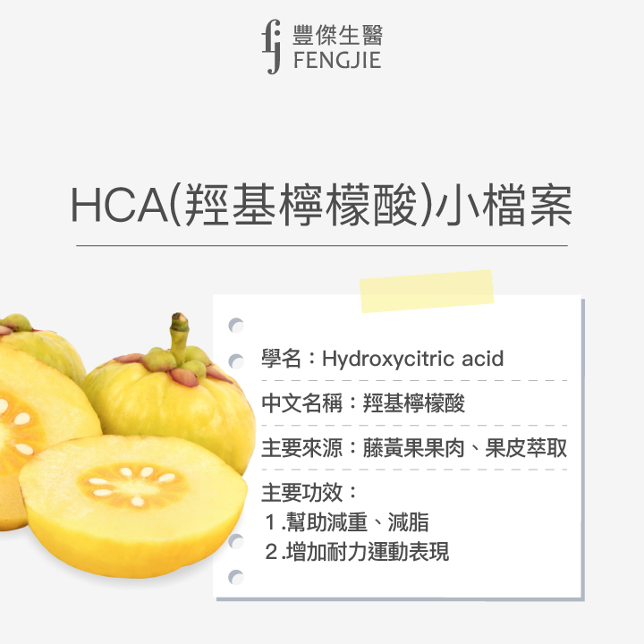 HCA羥基檸檬酸小檔案、藤黃果、幫助減重、減脂、增加耐力運動表現