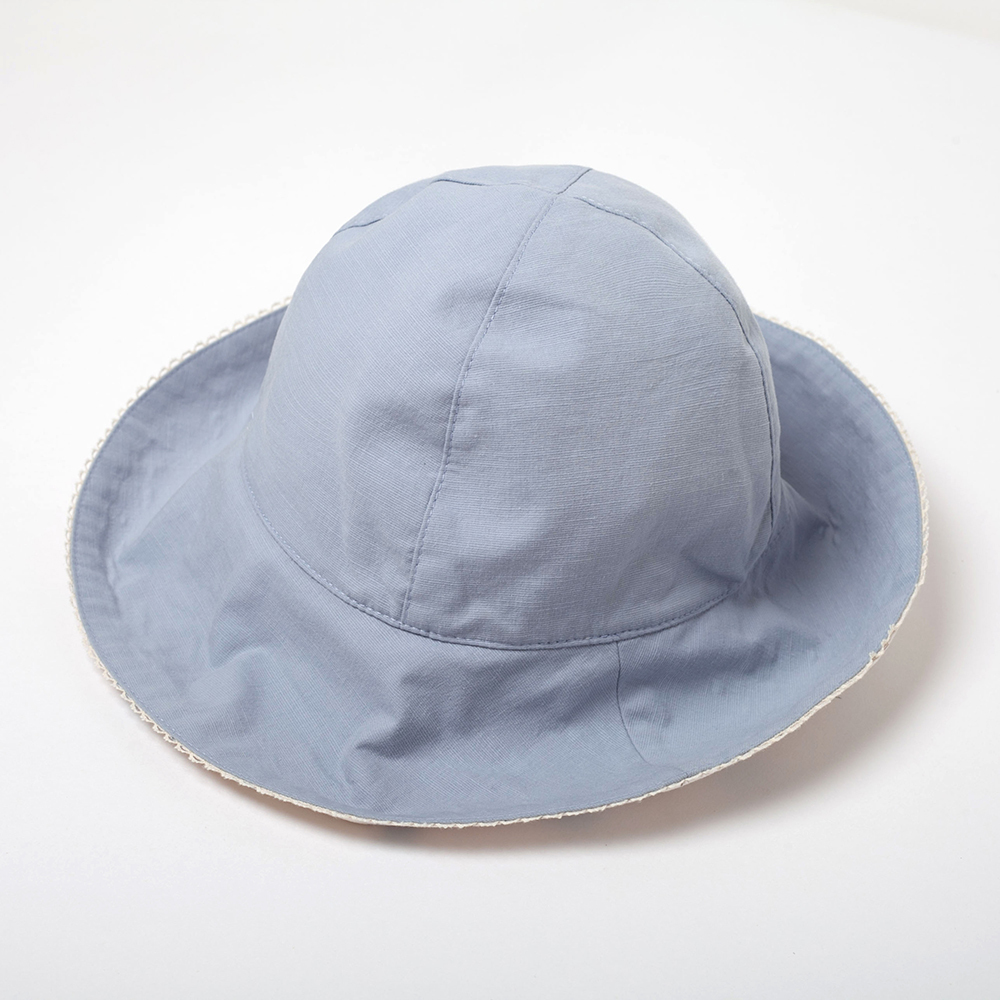 PIPPY 素面印花雙面戴遮陽帽 藍
