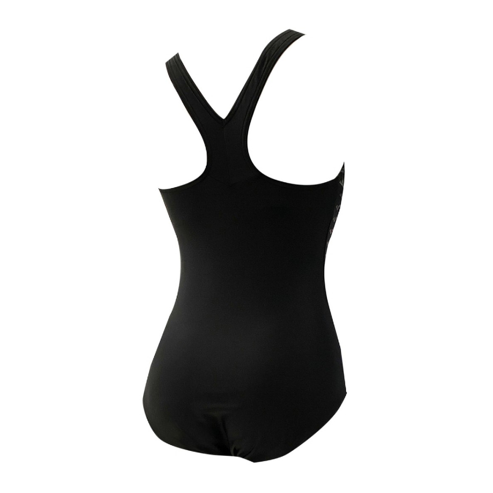 女士經典款淨色Y背連身泳衣 - 黑