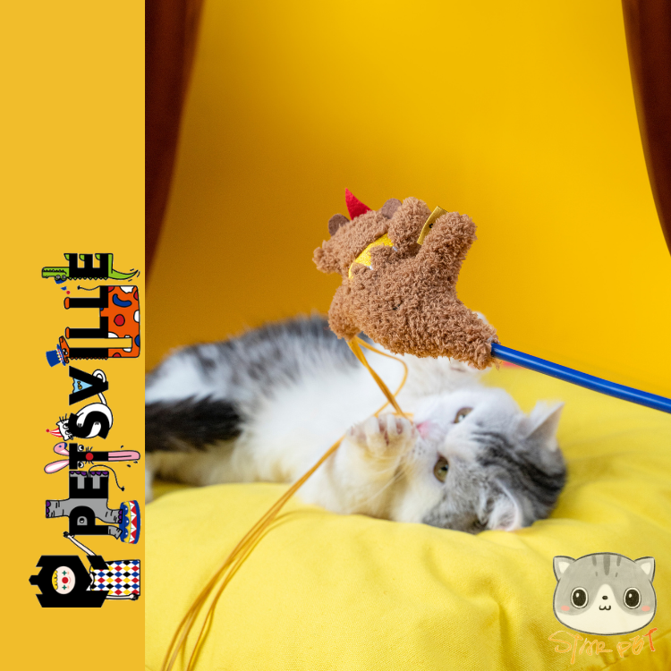 Petsville Ballet Bear Cat Teaser Wand