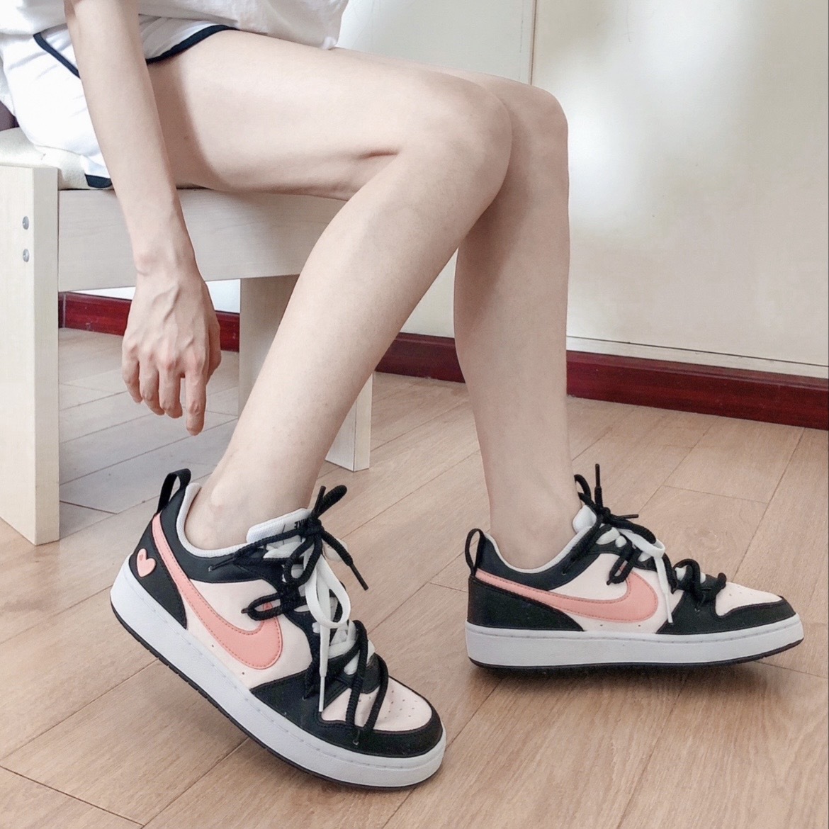 【訂製款】Nike Court Borough Low 2 (GS) 甜酷芭比 黑粉