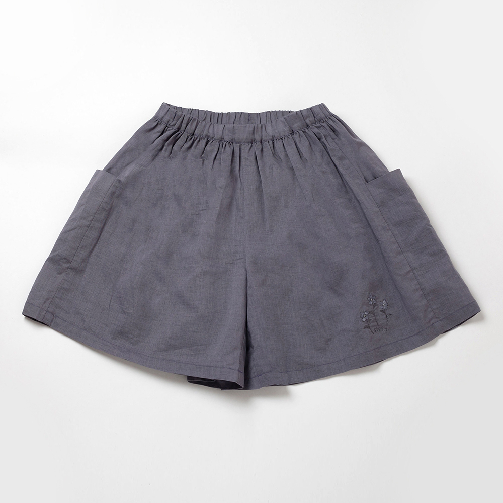 PIPPY 典雅棉麻平織褲裙 紫