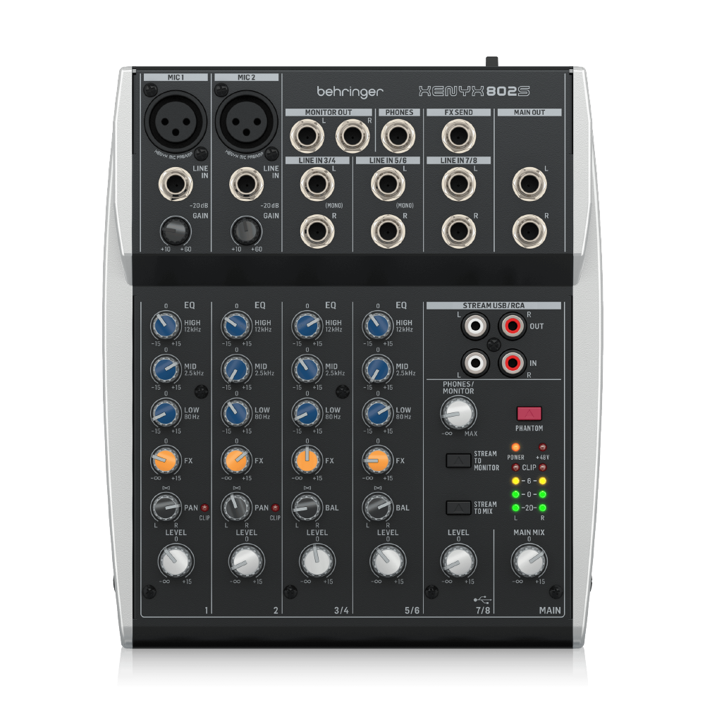 (預購中)Behringer (預購中)Behringer / Xenyx 802S 8軌混音機 / USB錄音介面 — 三峽錄音 / 音響｜YA! 玩音樂