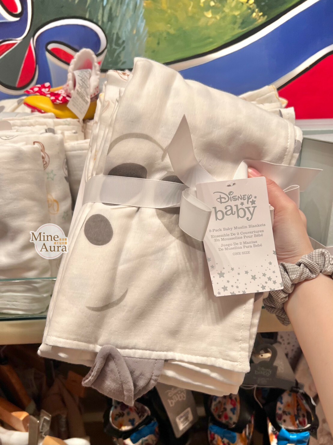 小飛象 Dumbo 辛巴 Simba 瑪莉貓 Marie 滿版圖案 嬰兒 紗巾布 2入組 彌月禮 -香港迪士尼樂園