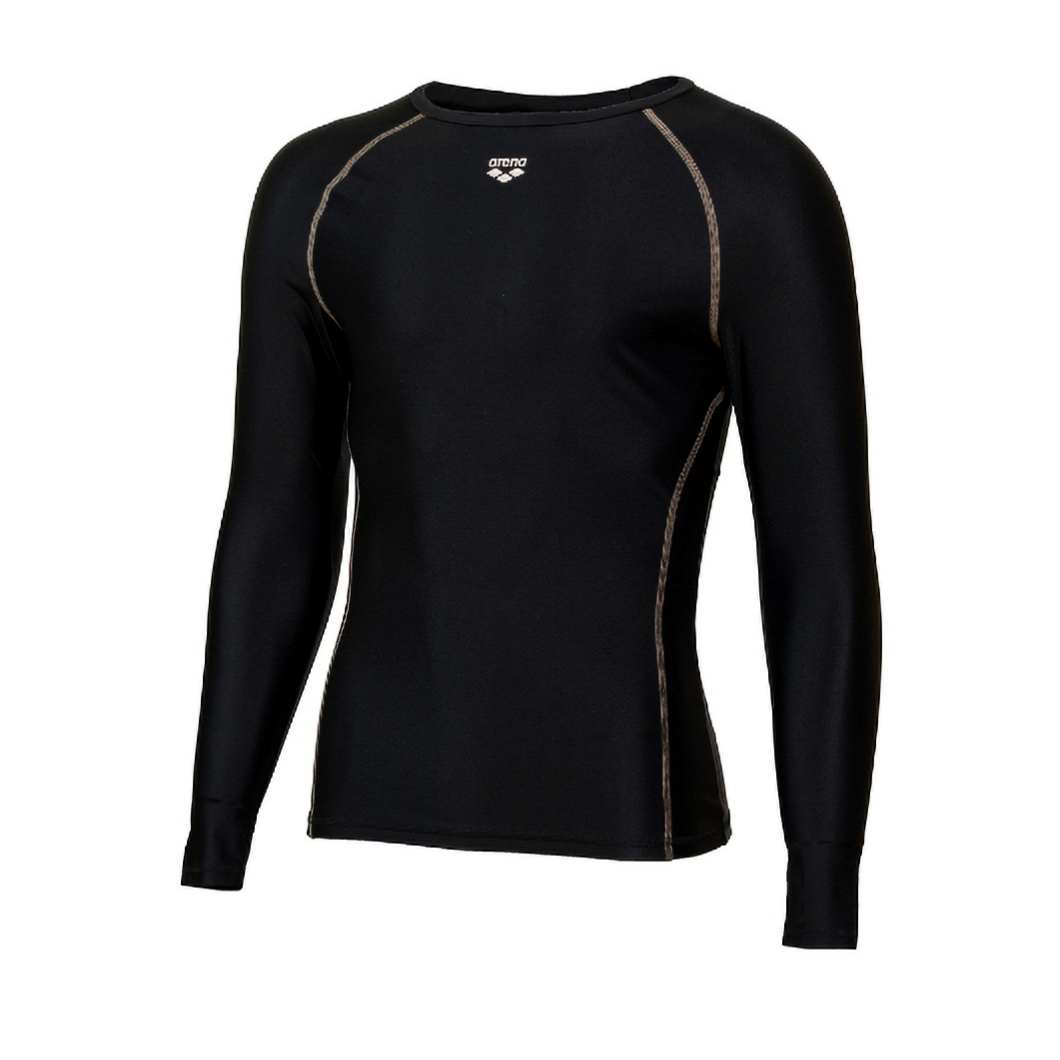 男士 MOTION X ECO UPF50+ 長袖防曬衣 - 黑