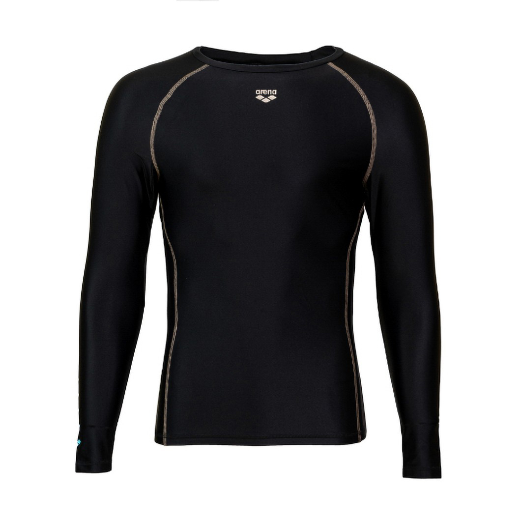 男士 MOTION X ECO UPF50+ 長袖防曬衣 - 黑