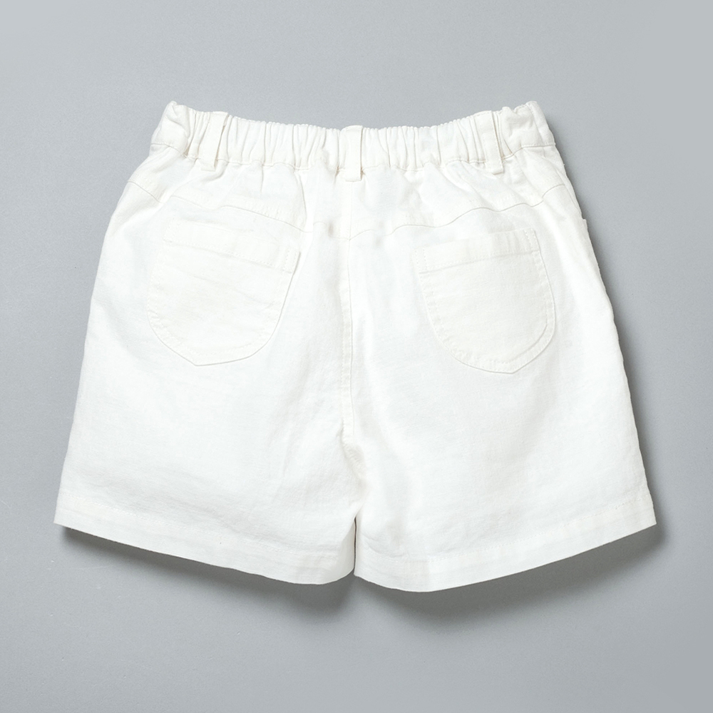 PIPPY俏麗4分鬆緊腰圍棉質短褲 白