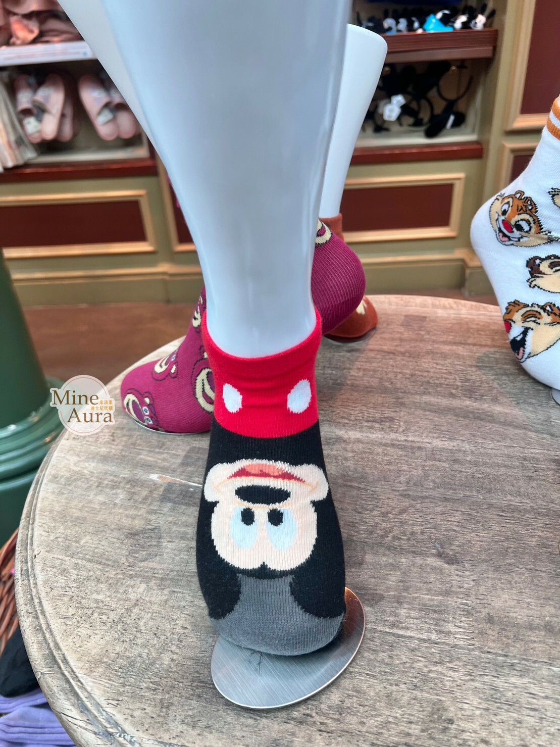 米奇 Mickey 米妮 Minnie 大臉 圖案 襪子 2入組 -香港迪士尼樂園