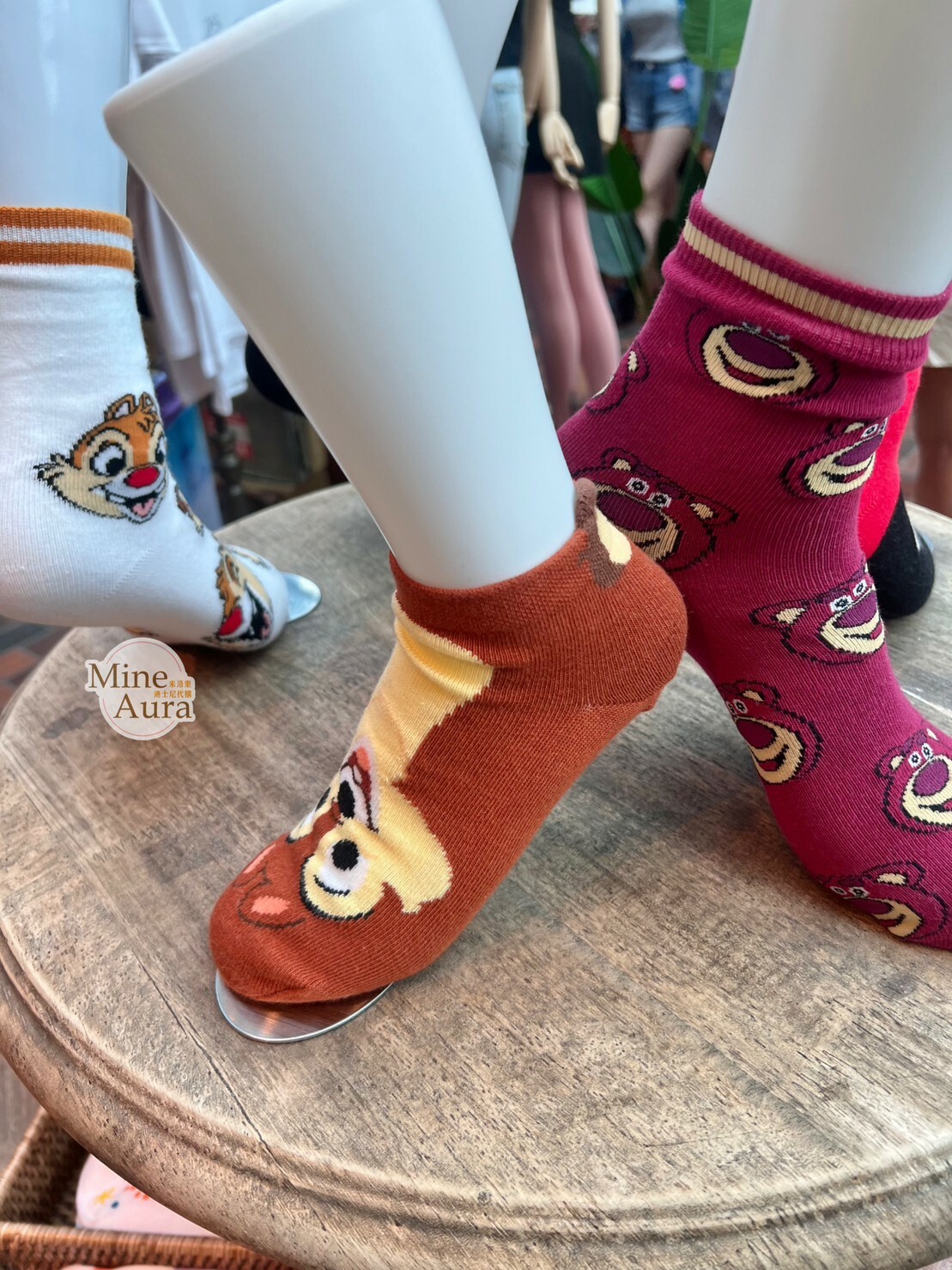 奇奇蒂蒂 Chip 'n Dale 大臉 圖案 襪子 2入組 -香港迪士尼樂園