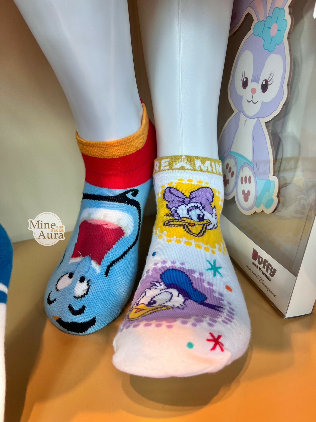 米奇 Mickey 唐老鴨 Donald 大頭圖案 襪子 -香港迪士尼樂園