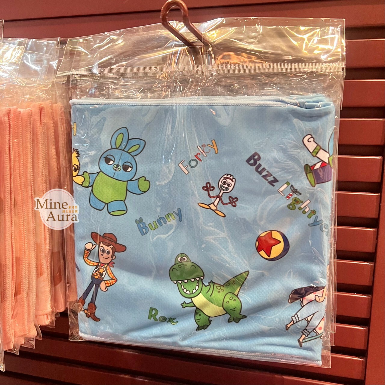 玩具總動員 Toy Story 滿版圖案 藍色底 連帽設計 涼感 小披肩 罩衫 -香港迪士尼樂園