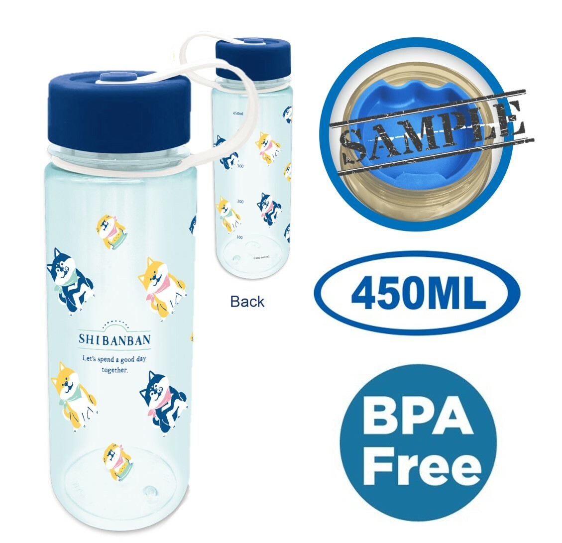 柴犬便攜式運動水樽(450ml)