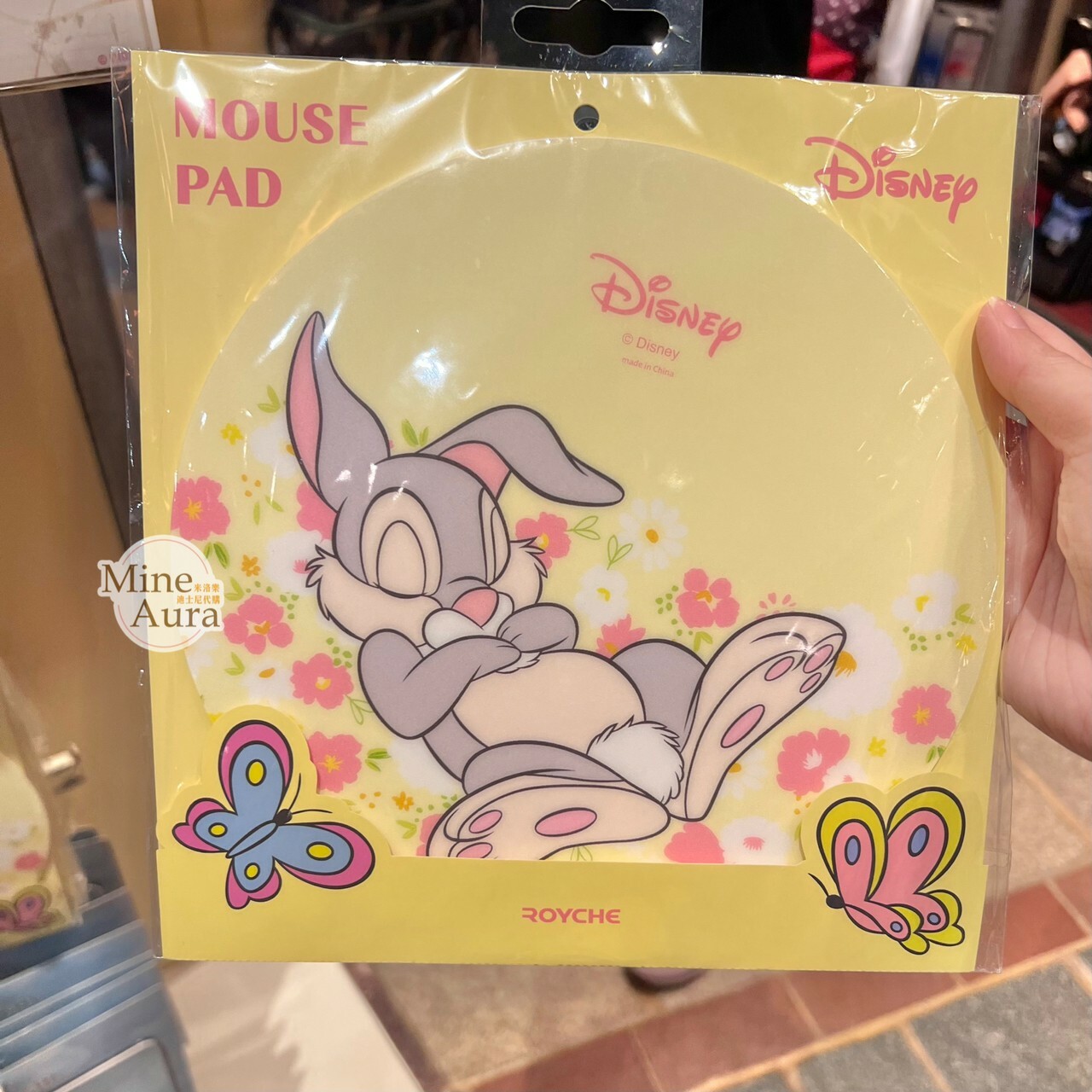 桑普兔 Thumper 睡顏 睡覺 圖案 造型 滑鼠墊 小鹿斑比 Bambi -香港迪士尼樂園