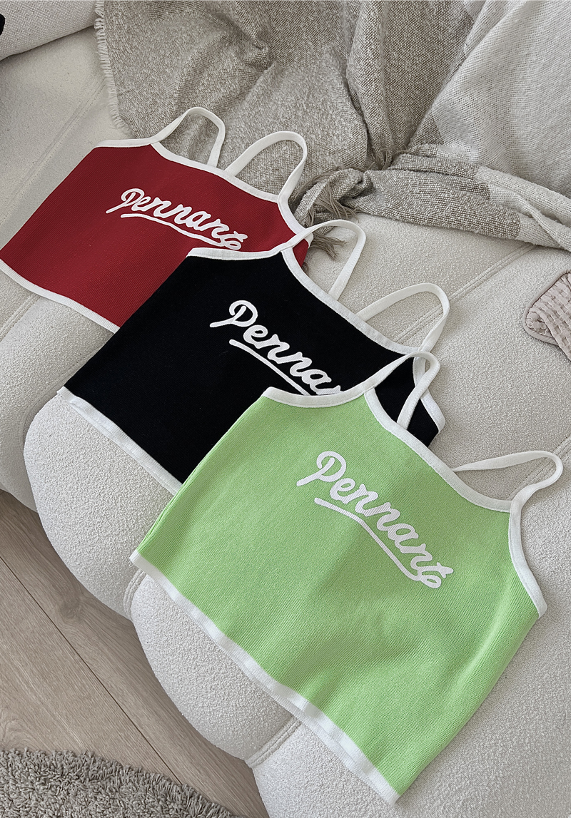 Y2K英文細肩背心*3色