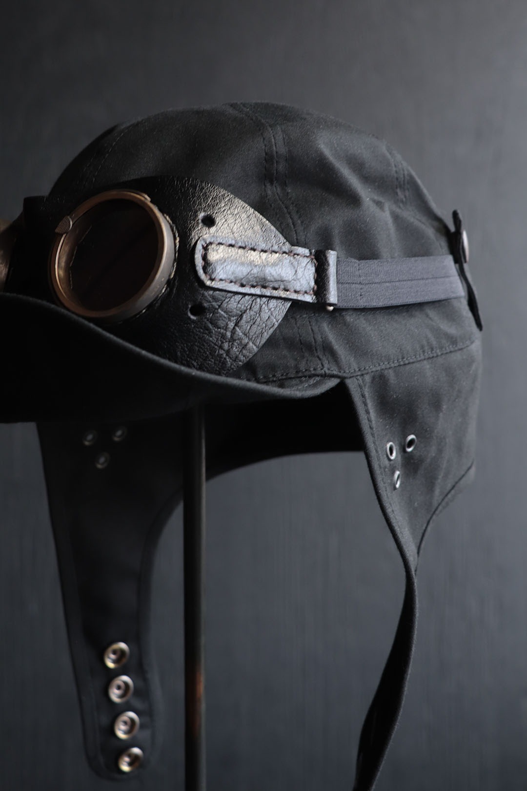 最終値下　アヴィエーター aviator caps TR 388-4 Black Sign Paraffin Weather Aviator Cap / Sand Black