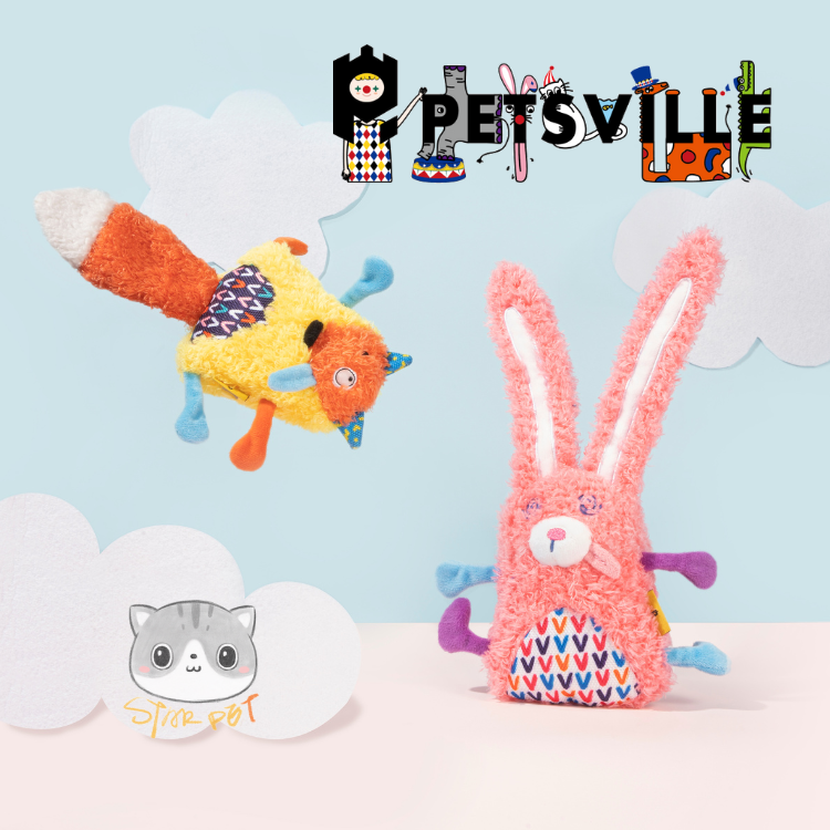 Petsville Dizzy Fox Dog Toy