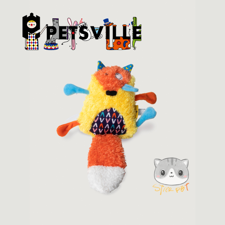 Petsville Dizzy Fox Dog Toy