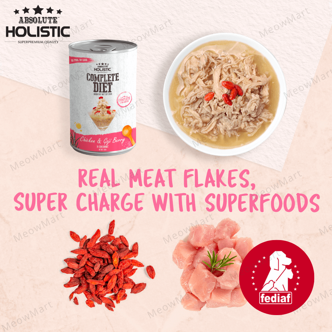 Absolute Holistic Complete Diet 頂級鮮肉濃湯主食罐 (雞肉+杞子)150g