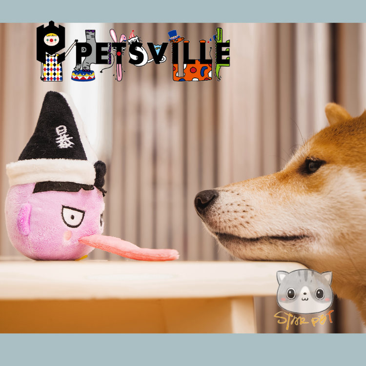 Petsville Legend Series - Black and White Brother Dog Toy