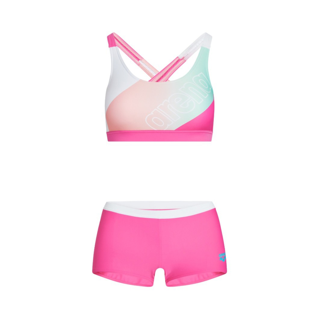 女士PASTEL POP 2.0 BRA TOP連平腳短褲兩件套裝 - 粉紅