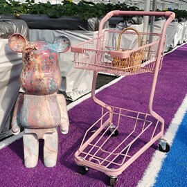 《2663》展示陳列繽紛雙層收納推車